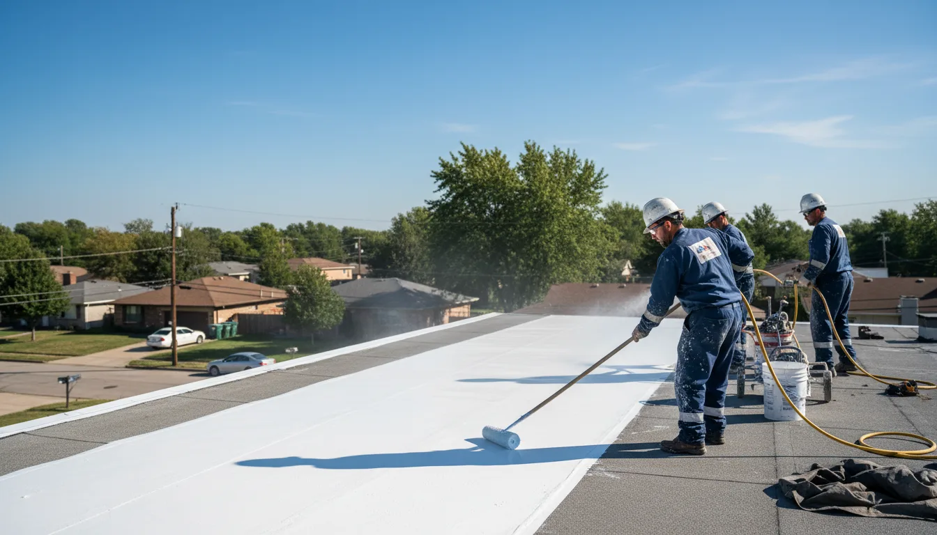 Commercial roof coating in Mart, TX near me
